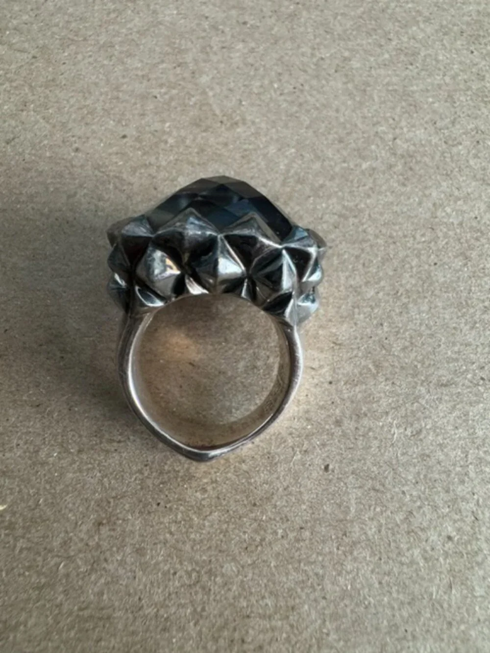 Stephen Webster Burgundy Crystal Sterling Silver Stud Ring